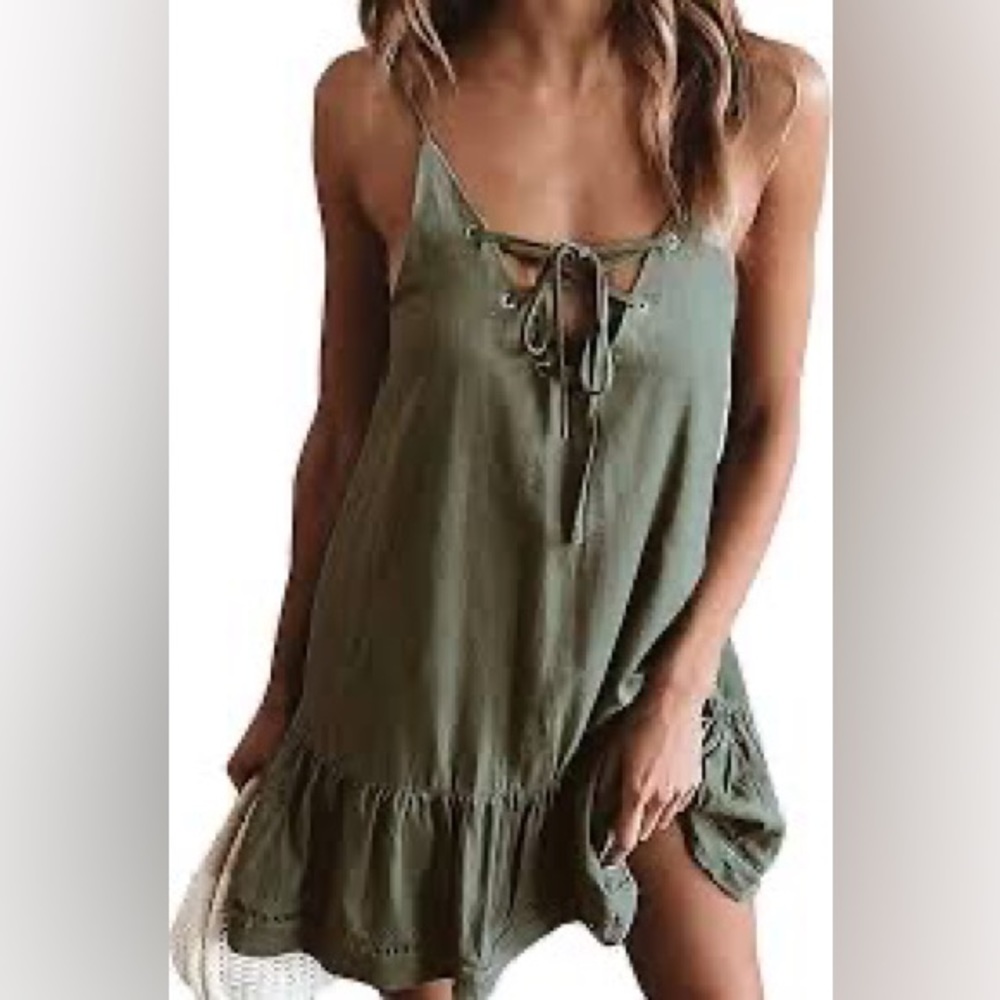 Great dress with organic cotton and silk like bottom. Very flattering
